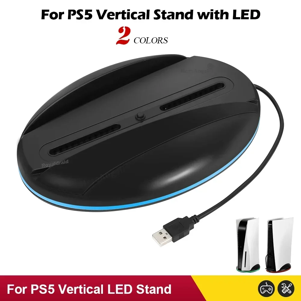 NEW For PS5 Game Console RGB LED Vertical Lighting Base Hold