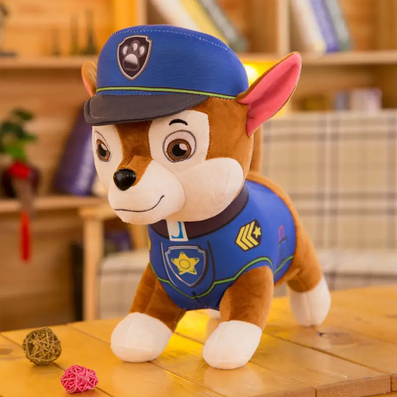 30 سنتيمتر الكرتون باو باترول أفخم دمية تشيس روك الحيوان الكلب الكرتون نموذج عمل أرقام أفلام الأجهزة الطرفية الأطفال هدية الكريسماس