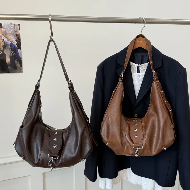 حقيبة زلابية عتيقة 2025، محفظة كتف عصرية للنساء، حقيبة كروس بسيطة، حقيبة أنيقة من النهار إلى الليل، حبال مزخرفة #1