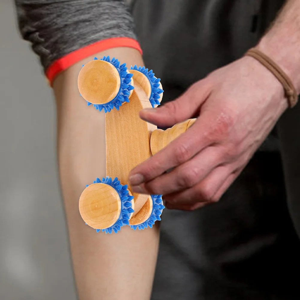 

2Pcs Wooden Massage Tool Reduce Soreness Improve Circulation Home Travel Use Wood Therapy Massage Tools Wooden Foot Massager