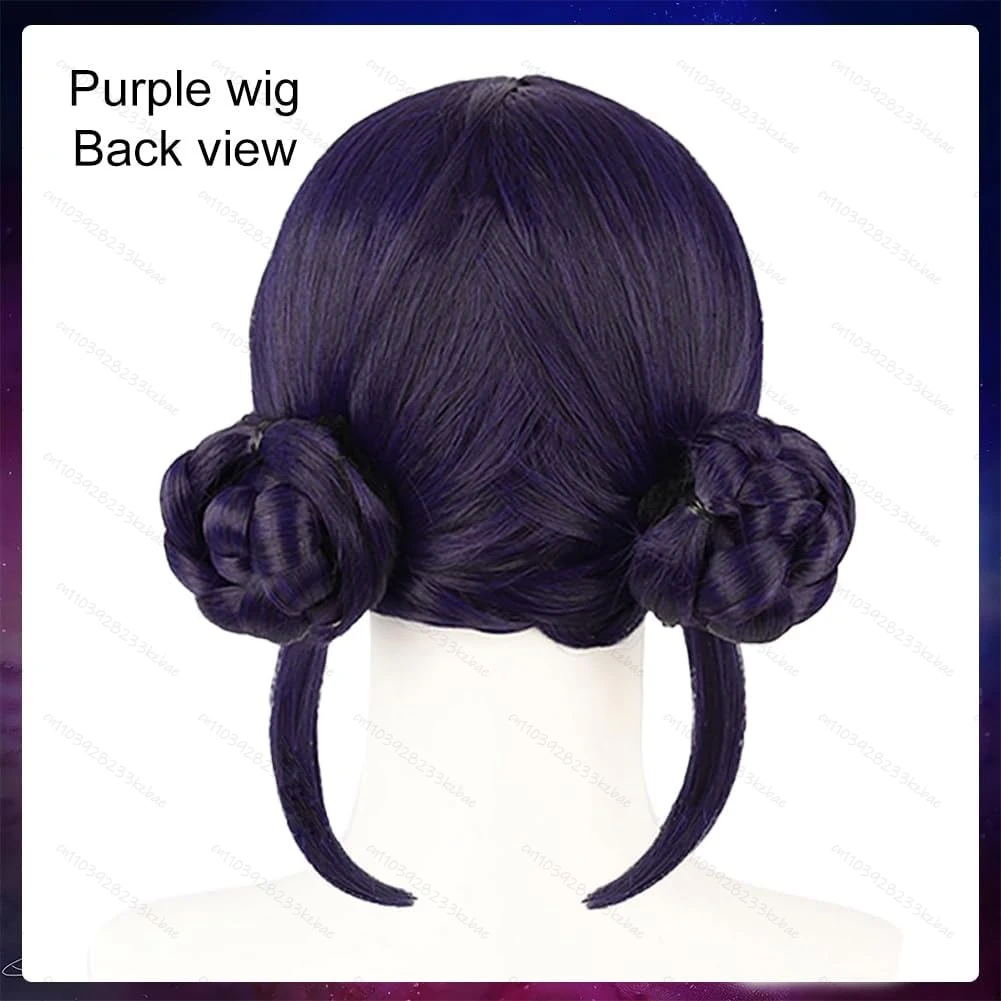 Kpop 악마 사냥꾼 코스프레 가발 보라색 브레이드 가발 팝 가수 댄스 할로윈 코스프레 의상 긴 직모 가발 액세서리