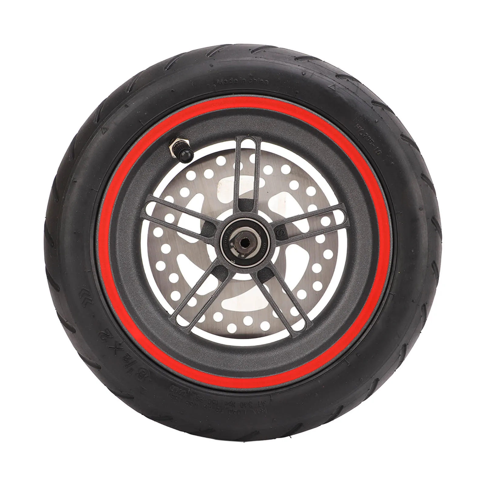 Achterwiel voor elektrische scooter met 120 mm remschijf Rode luchtband voor Xiaomi PRO PRO2 M3