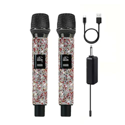 Heikuding Professional Wireless Microphone Crystal Universal Cordless Dynamic Mic for Party Speech