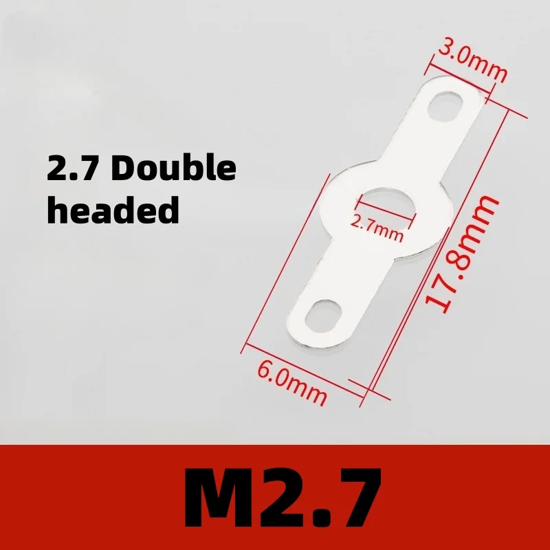 50pcs/100Pcs 실버 도금 구리 더블 헤드 납땜 터미널 M2.2-M4.2 원형 용접 와셔 용접 시트 납땜 러그