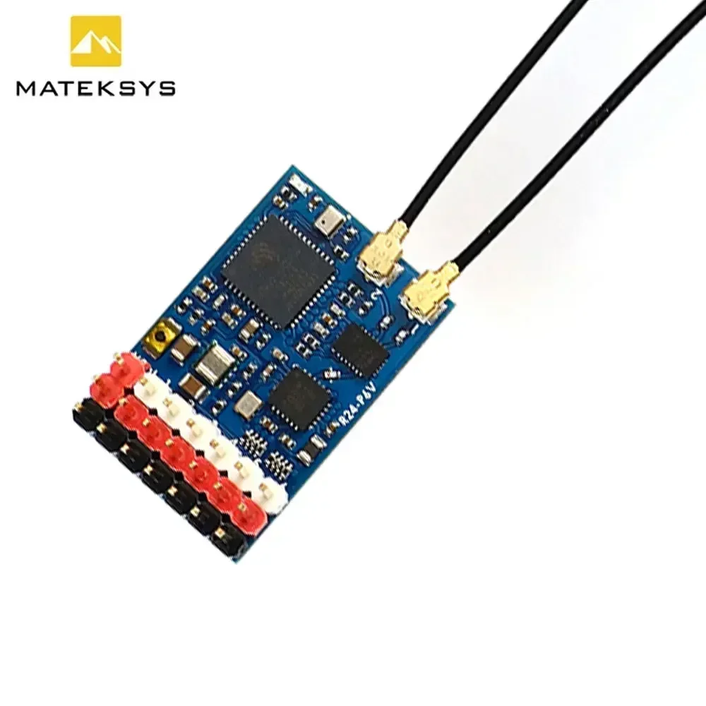 MATEK MATEKSYS R24-P6V EXPRESSLRS 2.4 GHZ PWM ตัวรับสัญญาณ VARIO 2.4 GHz ISM 22.5dbm (180 mW) สําหรับ RC FPV Drone