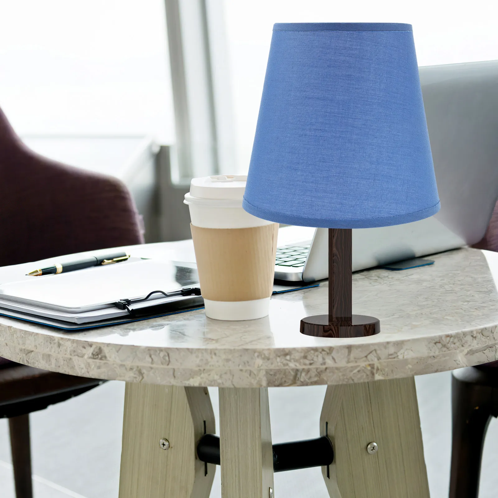 Fabric Drum Lampshade Linen Style Decorative Pendant Lamp Shade for Bedroom Living Room Table Light Cover Lamp Shade