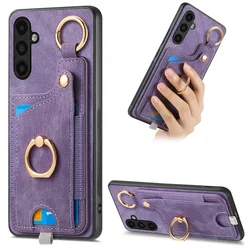 Magnetic Ring Phone Case for Samsung Galaxy A05 A05S A13 A14 A15 A23 A24 A25 A33 A34 A35 A53 A54 Wallet with Card Holder Cover