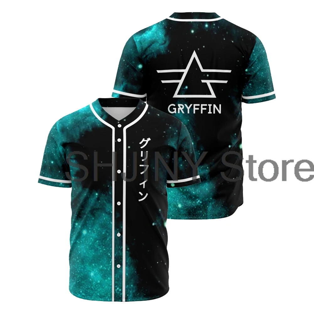 

Gryffin Gravity Jersey Baseball Jacket Shirts V-Neck Short Sleeve Tee Women Men Streetwear Tops Hip Hop Clothes