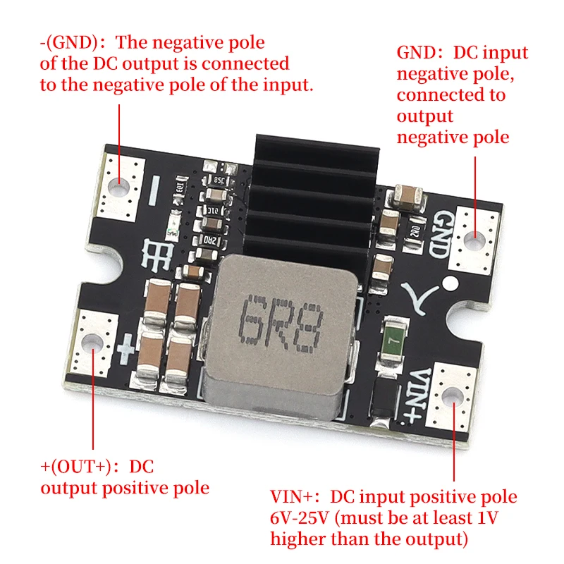 Javino DC 25V Input 8A Output Buck Converter Board High Efficiency DC-DC Voltage Regulator Module 3.3V 5V 9V 12V Selectable