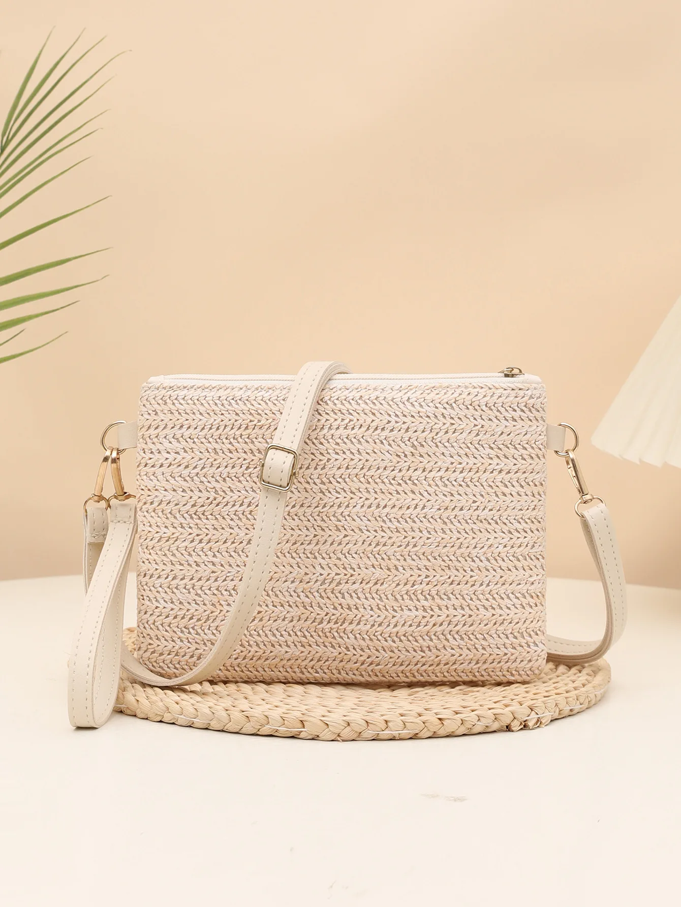 Woven Straw Tassel Spliced Envelope Bag Fresh Literary All-match Casual Shoulder Crossbody Women Bag