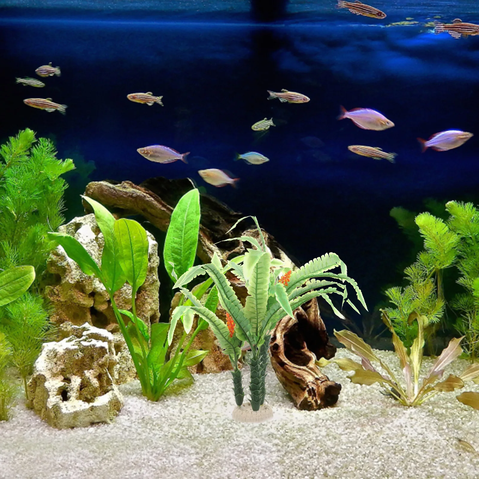 

Artificial Coconut Tree Decor Water Plants for Fish Tank Aquarium Decorations Large Size Green Color Lifelike Plants Accessories