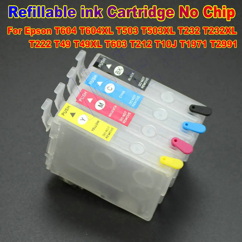 T503 cartucce di inchiostro per stampante T232 per Epson T604 T604XL T503 T503XL T232 T232XL T222 T49 T49XL T603 T212 T10J T1971 T2991 senza Chip