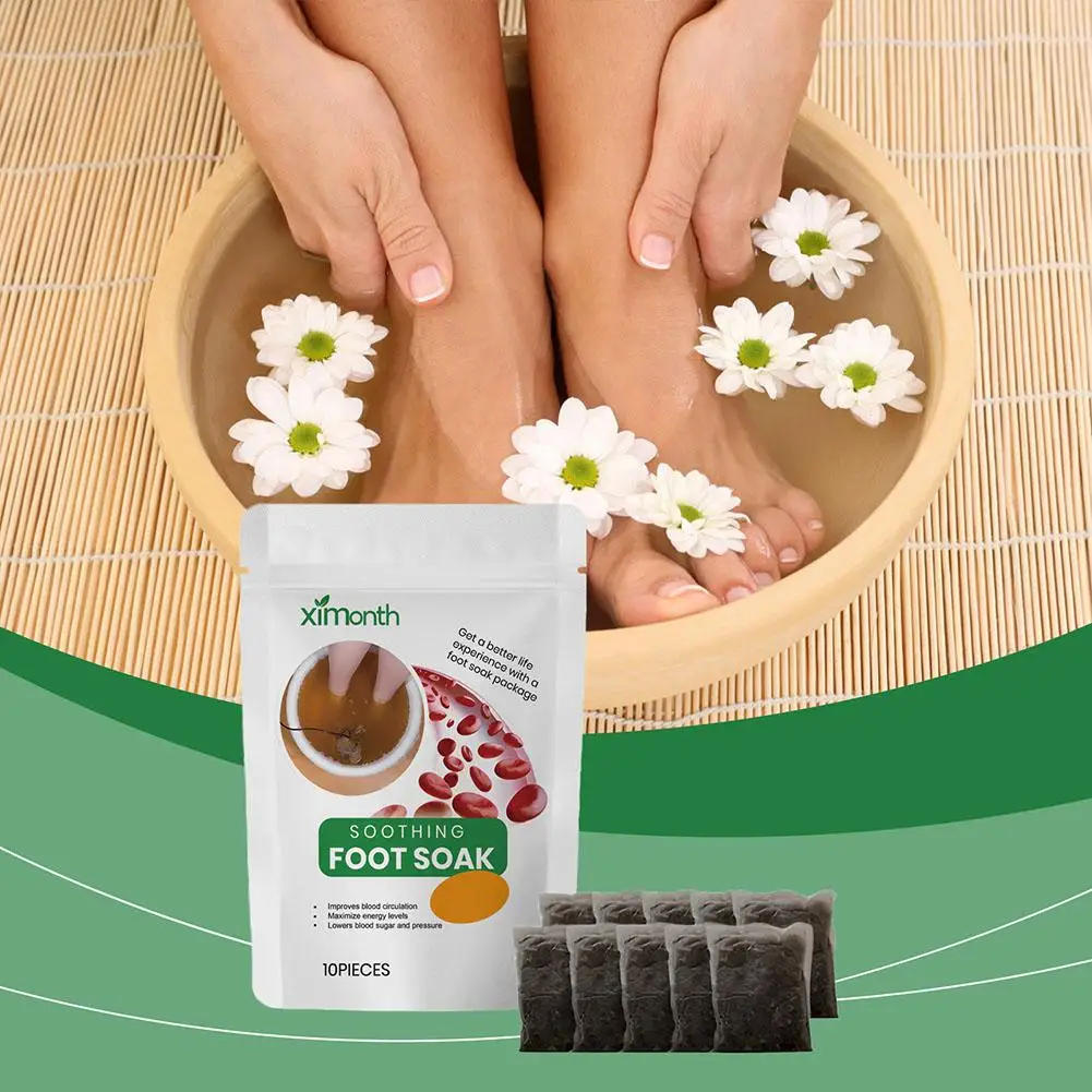 Foot Soak 10pcs Foot Bath Bag Foot Cleansing Soak Foot Relaxation Relief Fatigue Spa Muscles Circulation Blood Promote Care W0T2