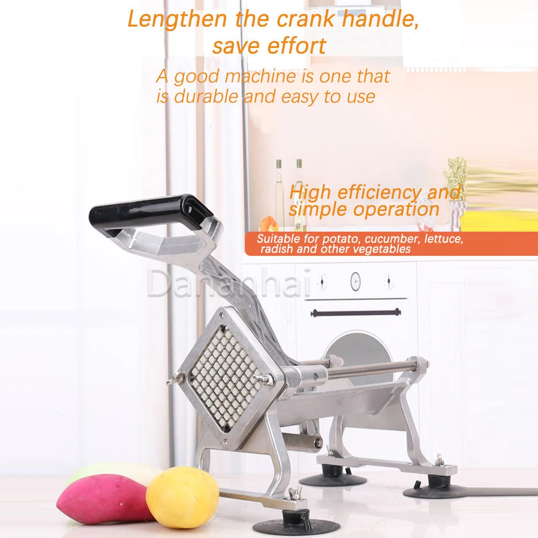 Stainless Steel Potato Chip Cutting Machine High Performance Vegetable And Fruit Slicer for Kitchen Commercial Use