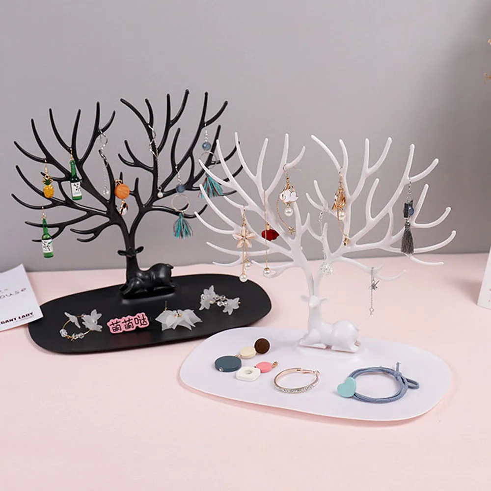 Acrylic Earrings Bracelet Stand Plastic Hanger Holder Deer Jewelry Organizer Jewelry Display Rack Ring Display Tools Ornament