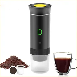 Wireless Electric Portable Espresso Coffee Machine for Car & Home Camping Coffee Maker 3-in-1 Capsule Powder Travel Coffee Maker