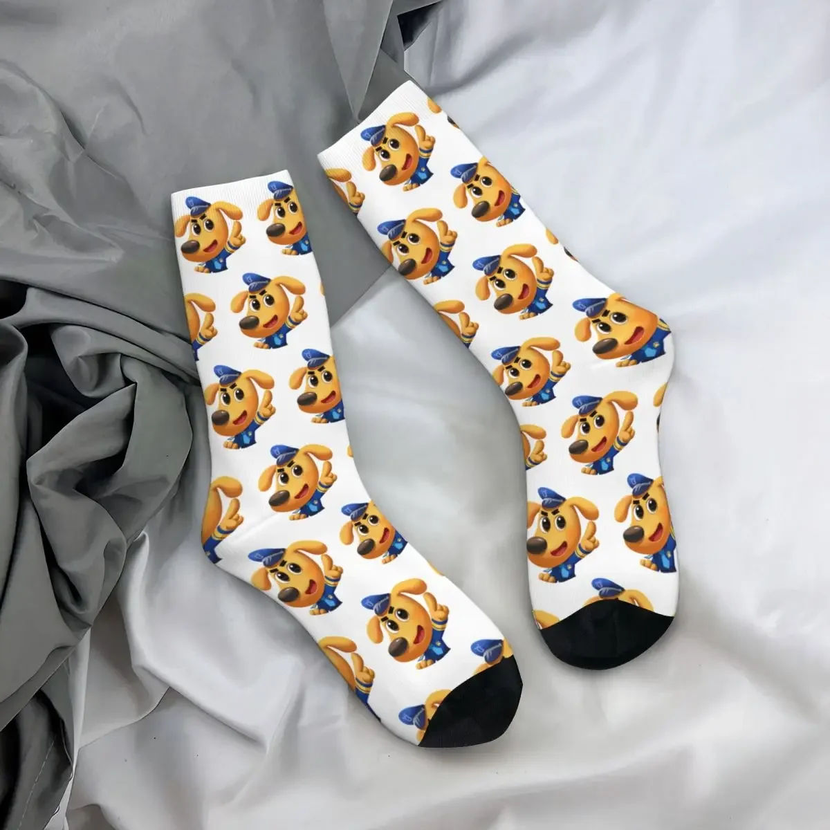 Chaussettes longues Sheriff Labrador pour hommes et femmes, bas Harajuku, toutes saisons, accessoires pour cadeau d'anniversaire, haute qualité