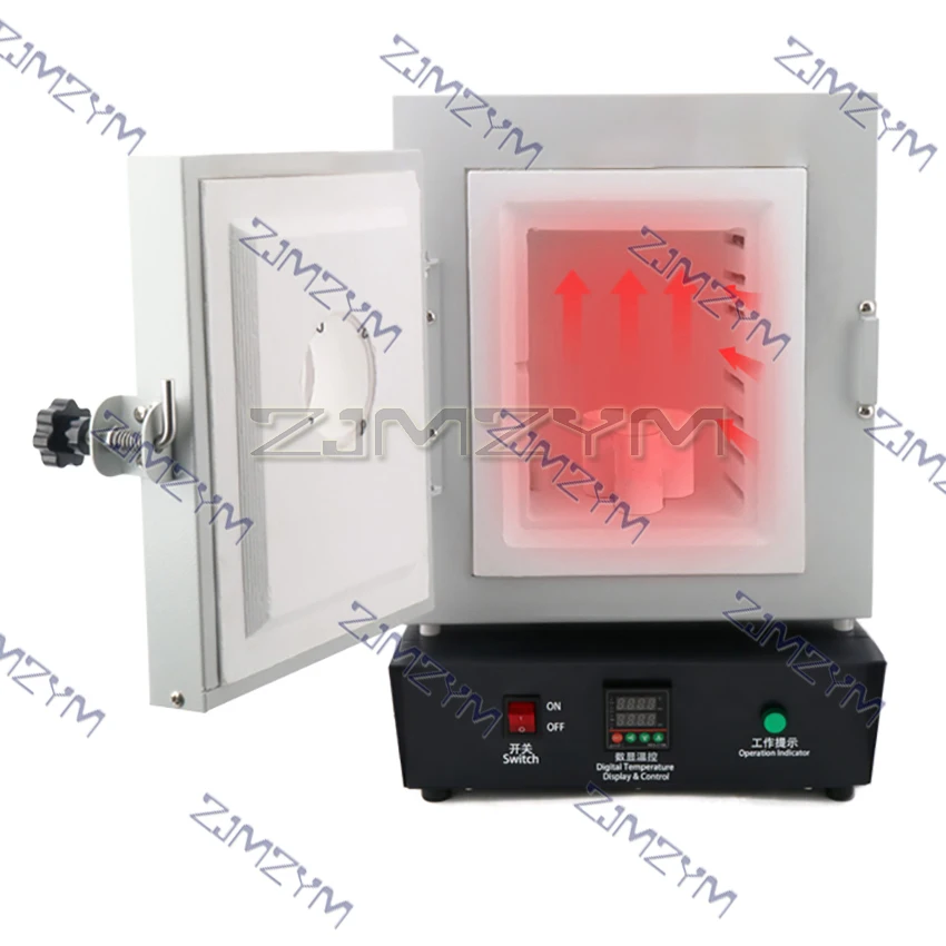 1150℃ Heating Furnace with Observation Window 1750W Constant Temperature Oven For Jewelry Mold Casting MuffleFurnace