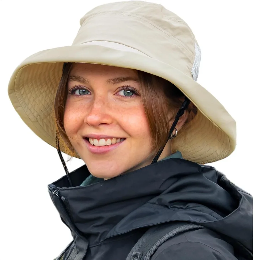 

XL XXL Women s Wide Brim Bucket Sun Hat with Ponytail Hole UPF 50 Summer Packable Sunhat for Travel Beach Outdoor