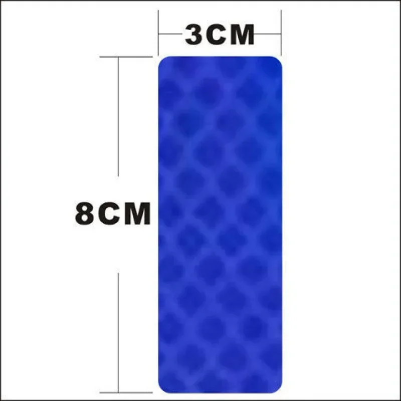 10pcs 3*8cm Car Bumper Reflective Stickers Reflective Warning Strip Tape Secure Reflector Stickers Decals Safety Warning