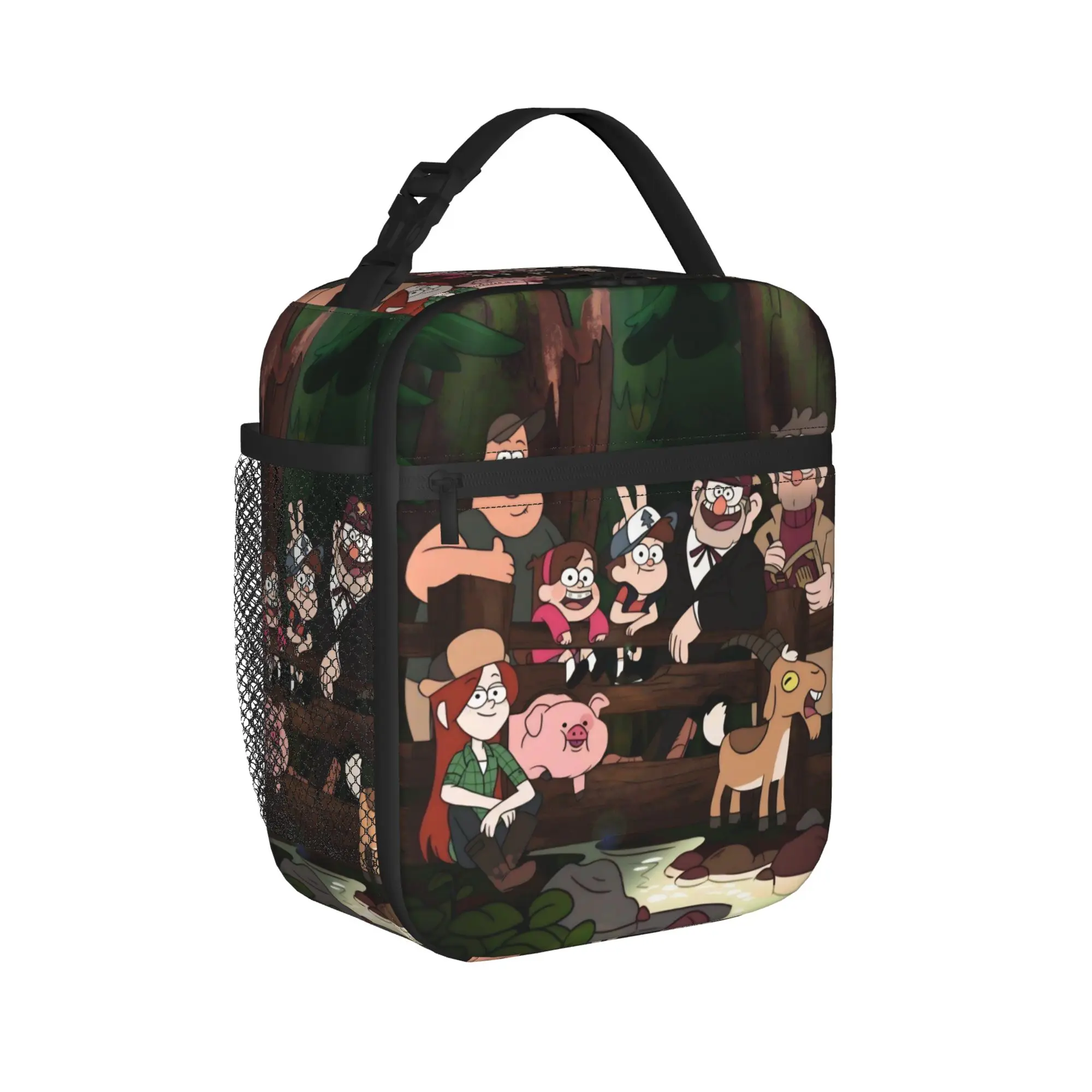 G-Gravity Falls Insulated Lunch Bag for Men Women  Food Bag Portable Cooler Thermal Bento Box For School Office