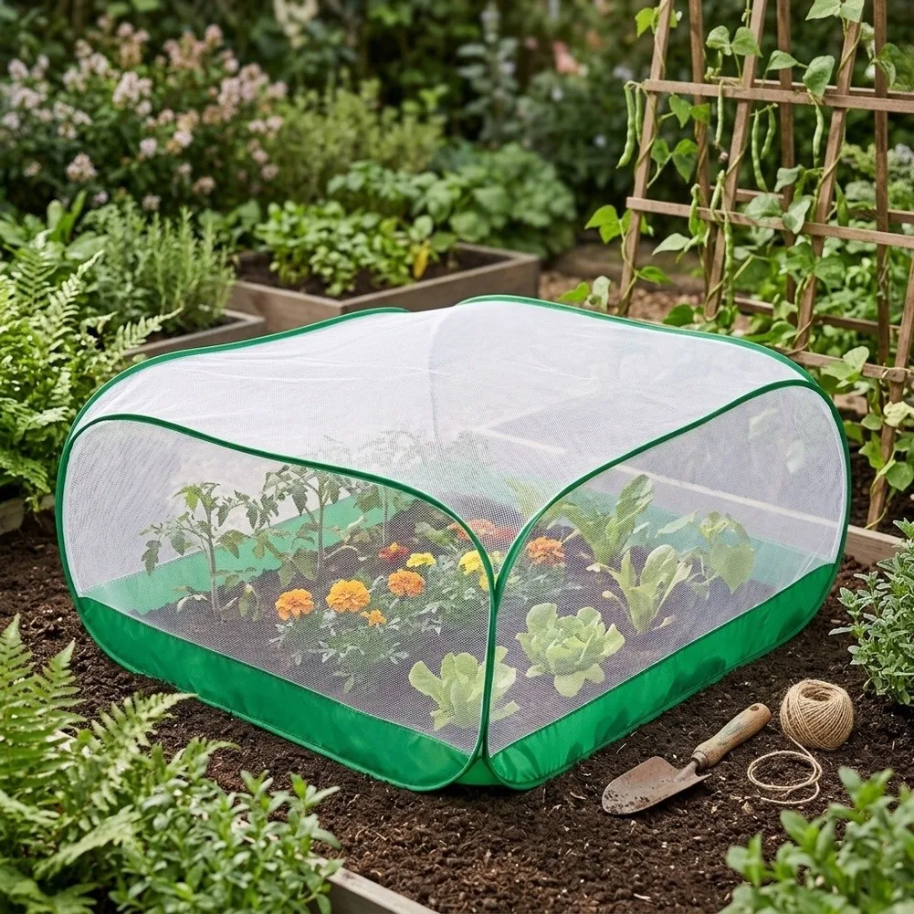 Garden Mesh Plant Cover 1/2Pcs: Effective Protection For Fruits 40x40x20in Protect Plants Fruits Vegetables Protection