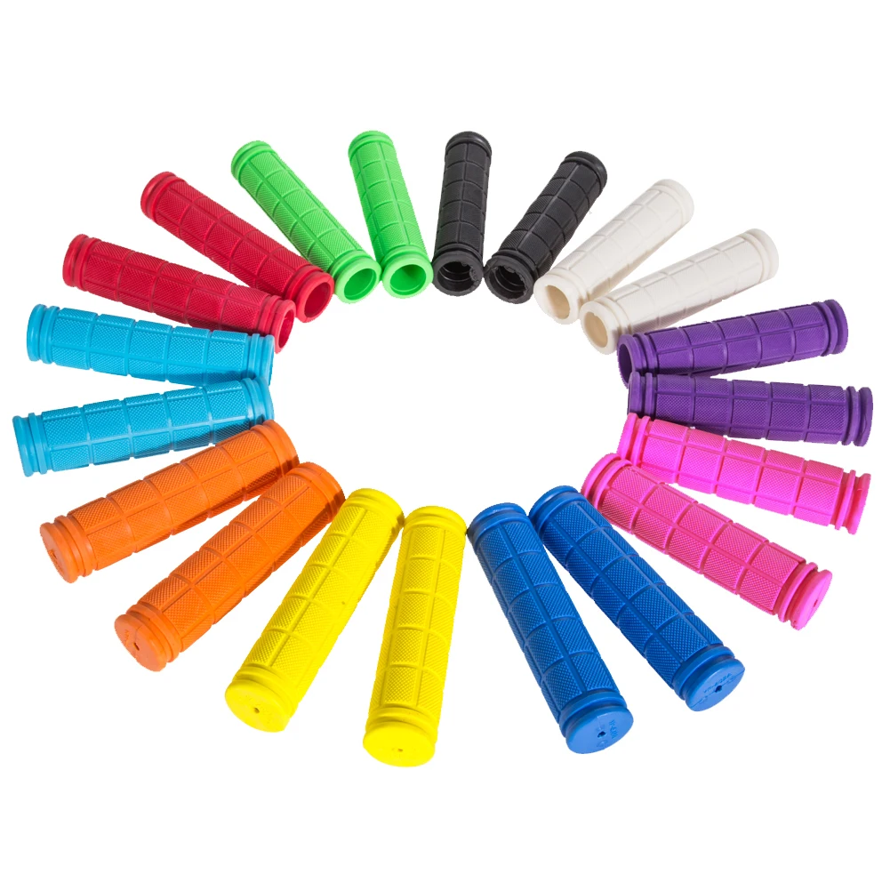 Soft BMX MTB Cycle Mountain Bicycle Bike Handle Bar Rubber End Grip Bicycle Grips Anti-slip Cycling Grips Bicycle Accessories