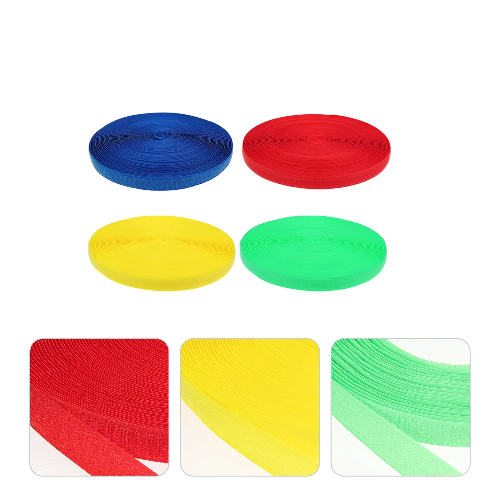 

4pcs 4 Rolls Bright Color Carpet Markers Hook Loop Fasteners Wear-Resistant Safe Classroom Stickers For Kids Preschool