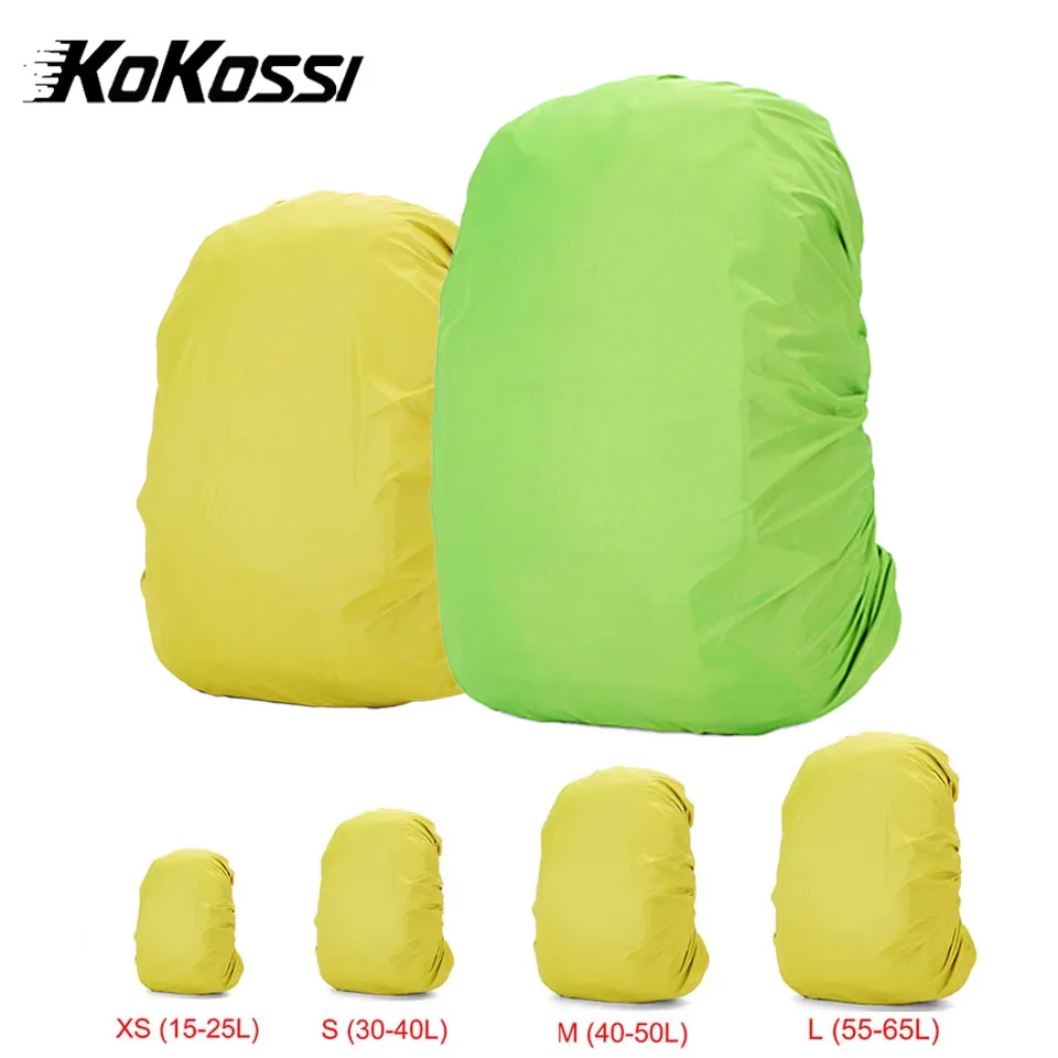 KoKossi アウトドアスポーツレインカバー 25-60L 防水バックパックレインカバーサイクリングバックパック登山キャンプダストカバー