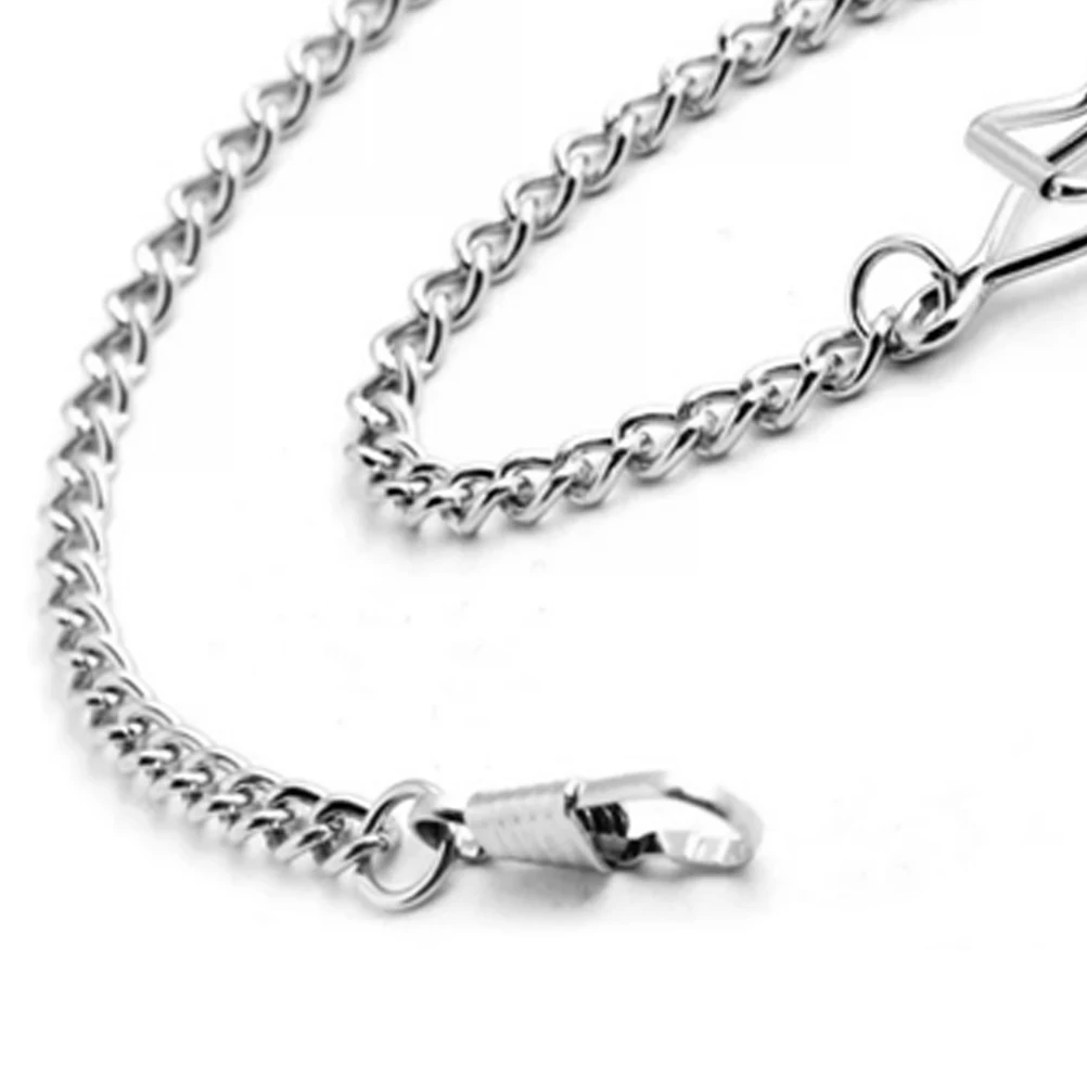 

2pcs Vintage Pocket Watch Chains Durable Metal Charms Bracelets Kit Pant Chain Parts Stainless Steel Wallet Decor