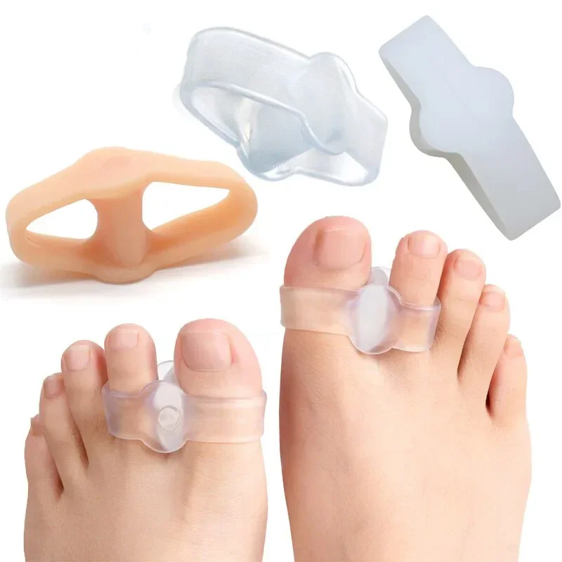 3 Types Soft Elastic Toe Separator Silicone Hallux Valgus Orthopedic Protector Thumb Corrector Spacers Bunion Relief Foot Care