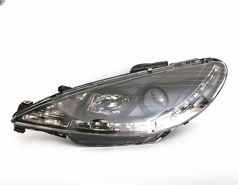 For Peugeot 206 T11 06-13 crystal (lens) black headlamp headlamp