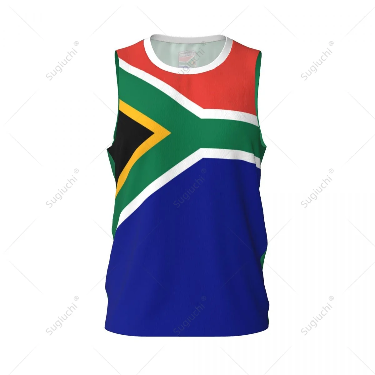 South Africa Flag Men Basketball Sports Running Fitness Multifunction Sleeveless tshirt Exclusive Custom Name Nunber