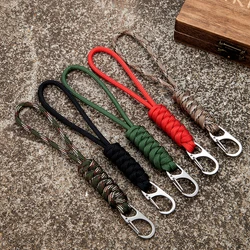 MKENDN Handmade Snake Knot Paracord Keychain Outdoor Rock Climbing Camping Rescue Emergency Survival Rope Metal Key Chains Gifts