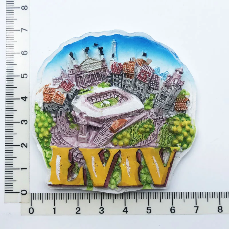 

Lviv, Ukraine Fridge Magnets Travel 3D Memorial Magnetic Refrigerator