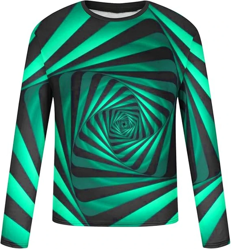 Cool 3D Print Man T Shirt Optical Illusion Crew Neck Casual High Quality Short Sleeve Tee Tops Vintage Streetwear Shirt Apparel