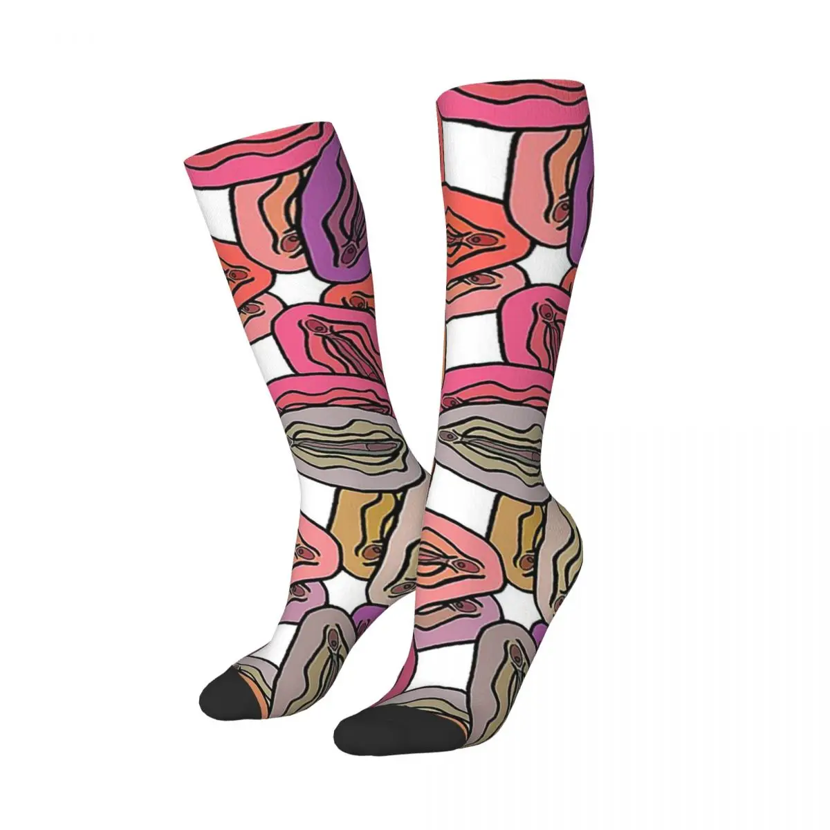 Vulva Colorful Pattern Socks Harajuku High Quality Stockings All Season Long Socks Accessories for Man's Woman Birthday Present