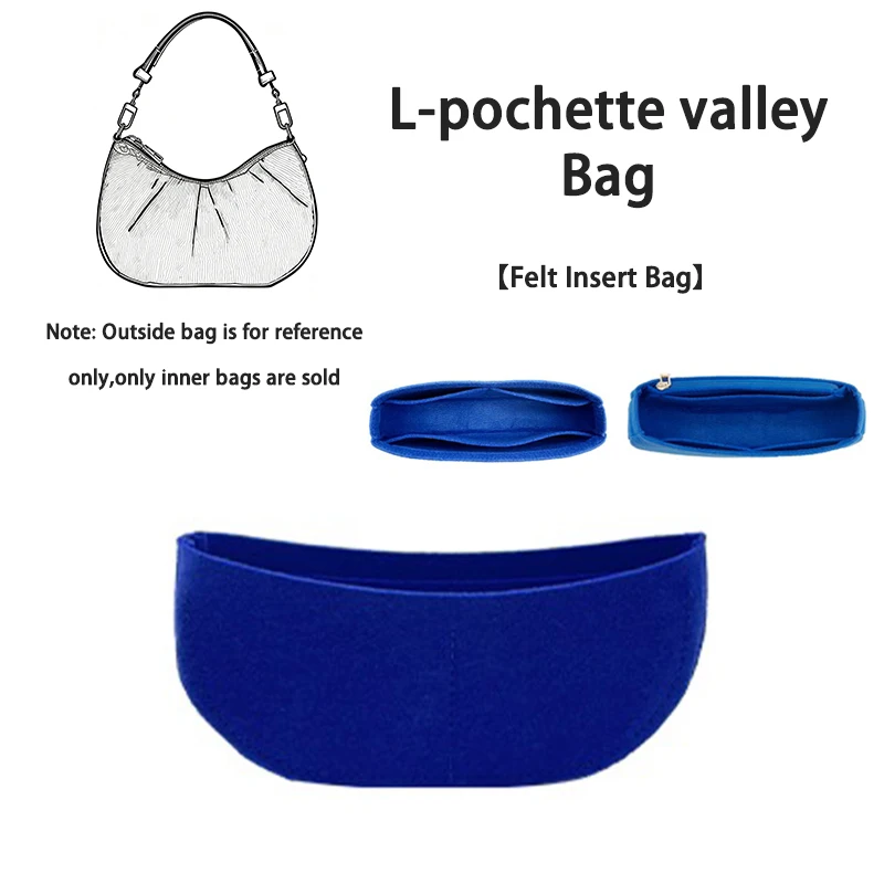 EverToner New Durable Felt Insert Bag for L-pochette valley Bag Portable Multi-Pocket Inner Linner Travel Storage Bags