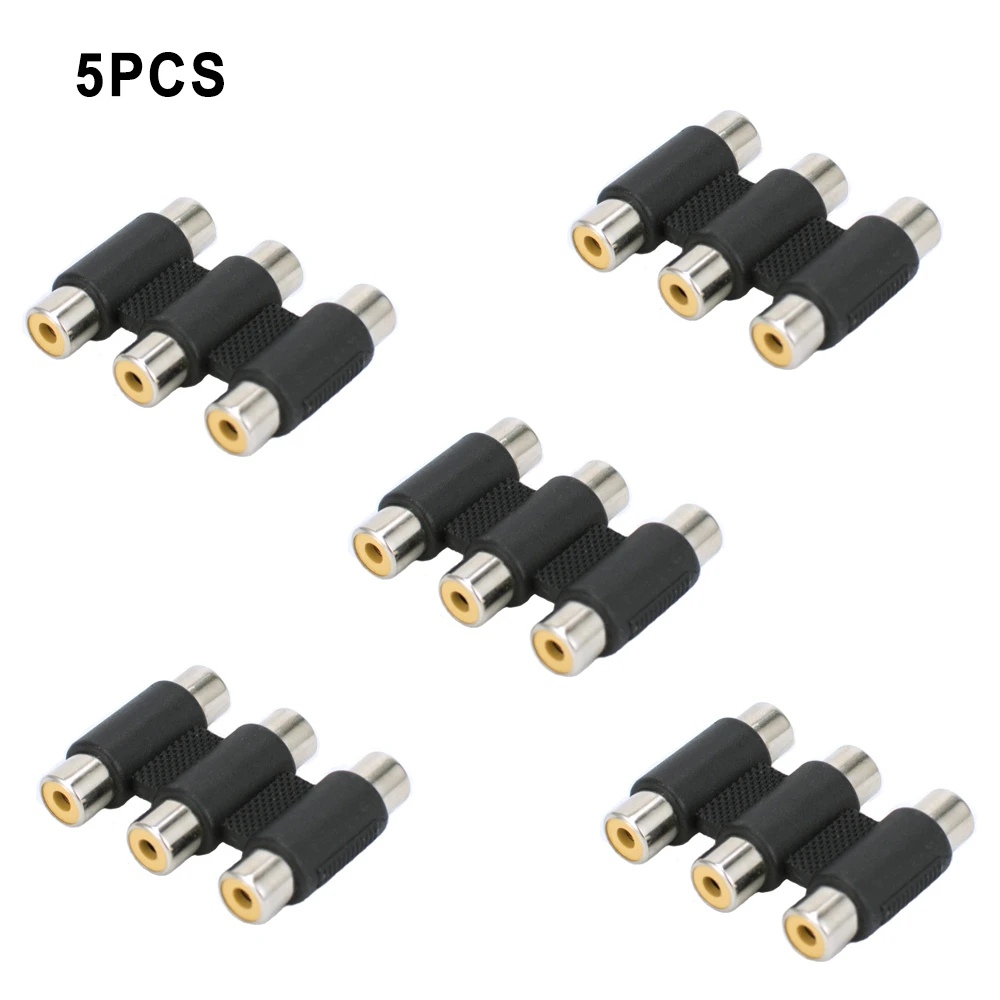 

Audio Video Connector 3 RCA AV Coupler Adapter 3RCA Female to Female 5PCS ​