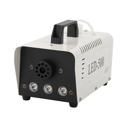 500W Fog Smoke Machine Fogger Effect RGB LED Light Effect with Remote Control for DJ Stage Parties Weddings Churches Bars KTV