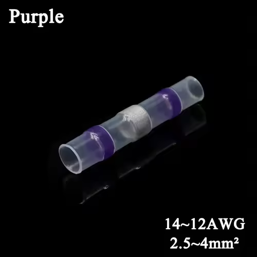 10 ~ 500pcs Solder Seal  Wire Connectors Kit Heat Shrink Butt Crimp Terminals Waterproof Electrical Cable Splice Connector - Image 11