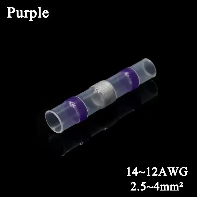 10 ~ 500pcs Solder Seal  Wire Connectors Kit Heat Shrink Butt Crimp Terminals Waterproof Electrical Cable Splice Connector - Image 11