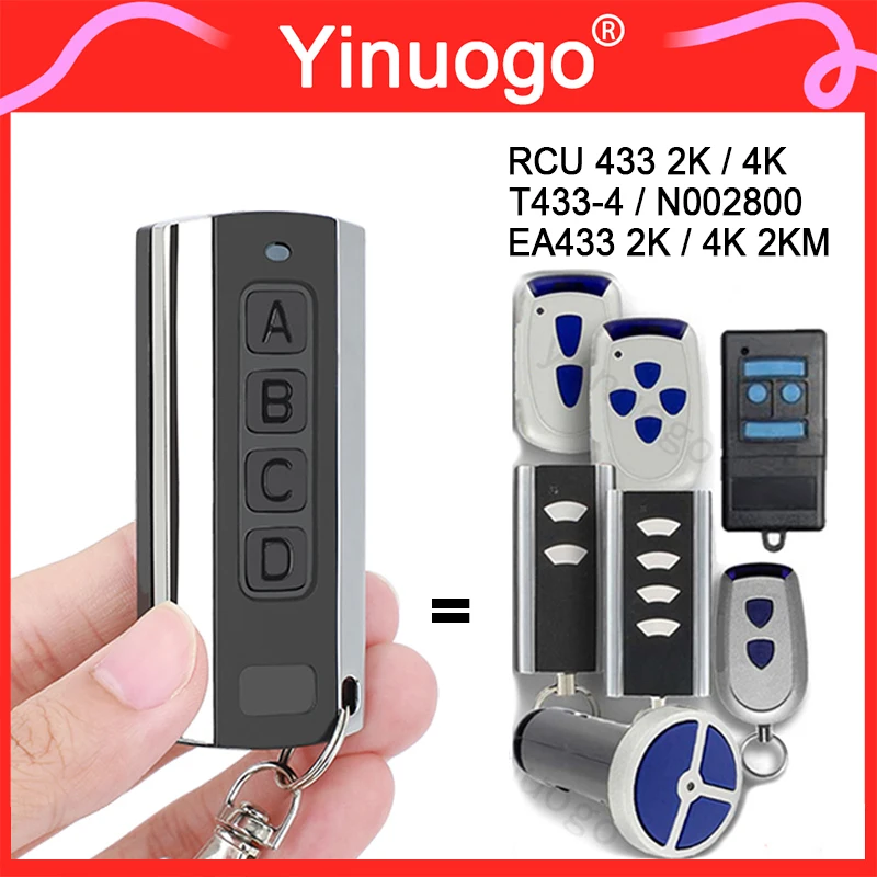 YNG600 For NORMSTAHL EA433 2KM 2K 4K RCU433 2K 4K T433-4 N002800 Garage Door / Gate Remote Control 433.92MHz Hand Transmitter