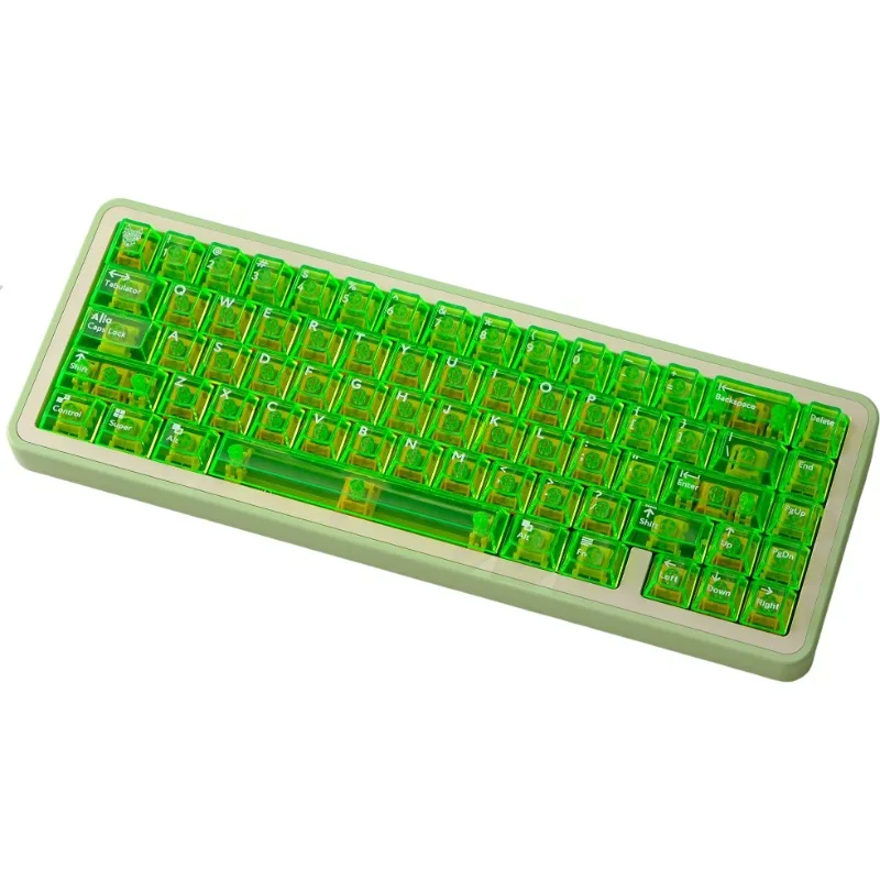 Imagem -06 - Teclado Transparente Cap Grupo Tema Verde Brilhante pc Custom Perfil Cereja Keycap Gaming para Teclado Mecânico 114 Teclas