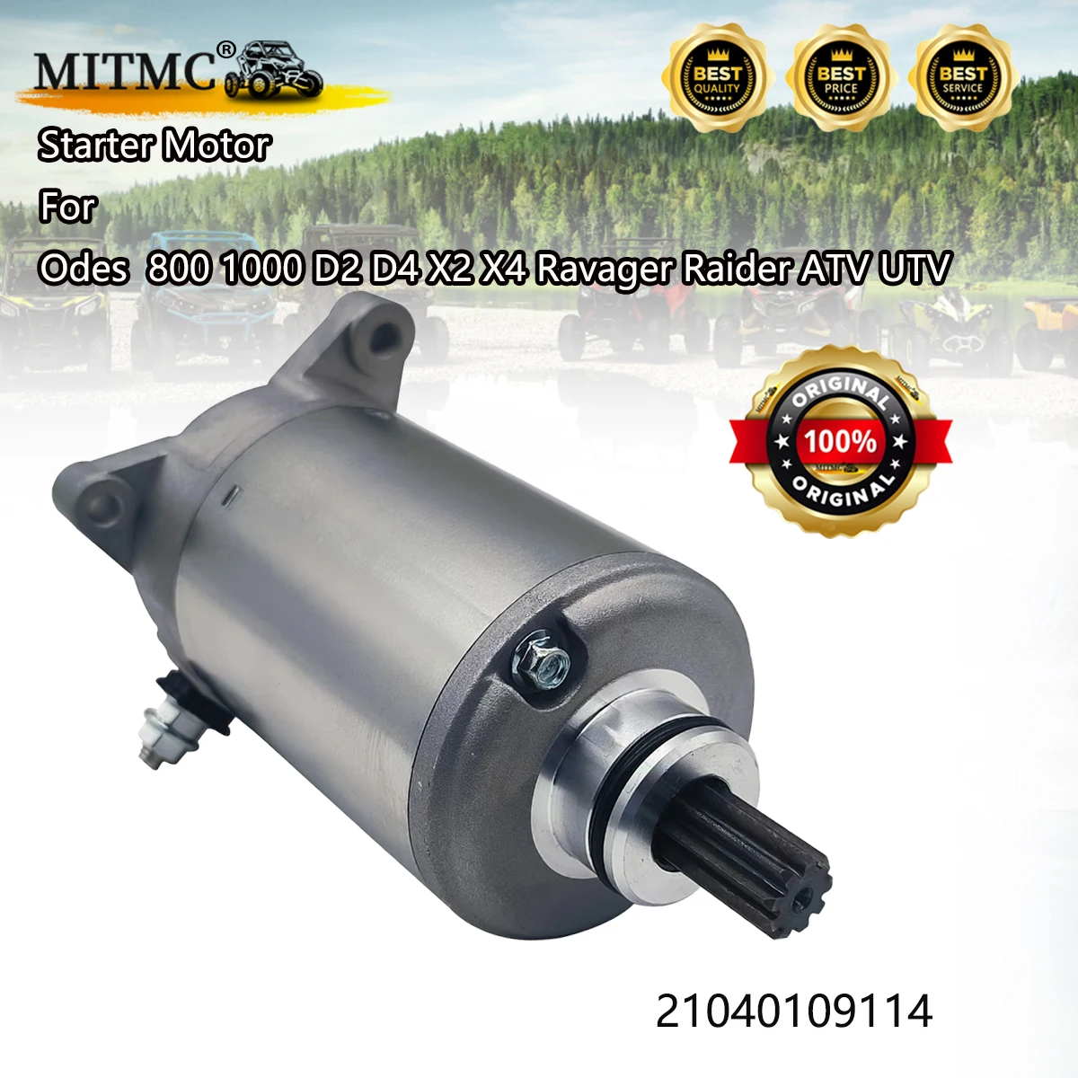 Original Starter Motor For Odes Dominator V Twin UTV 800 1000 D2 D4 X2 X4 Ravager Raider ATV UTV  QUAD GO KART 21040109114
