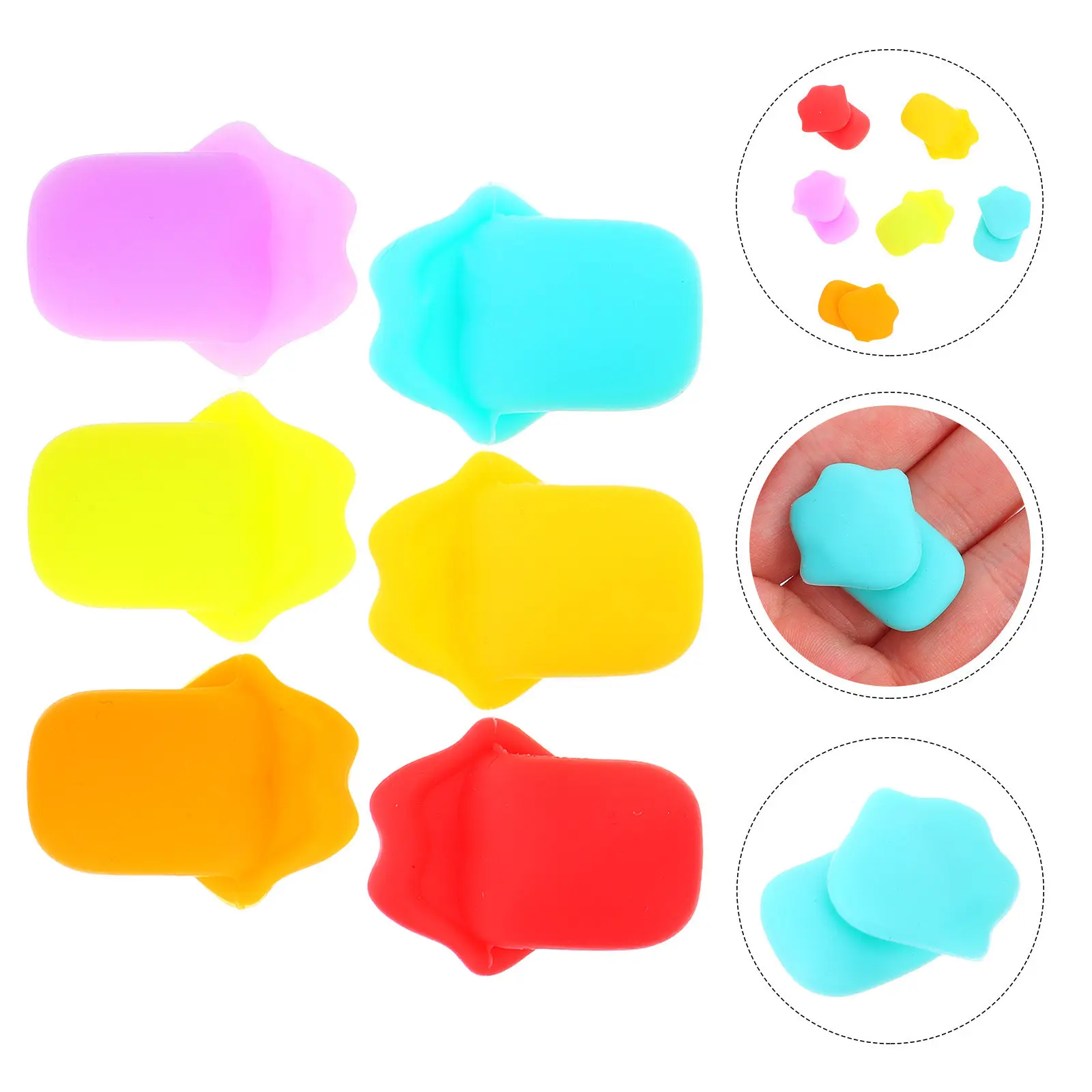 6Pcs Chic Silicone Tongue Wine Markers Reusable Decorative Drink Identifiers for Party Dining Table Family Hotel Banquet Use