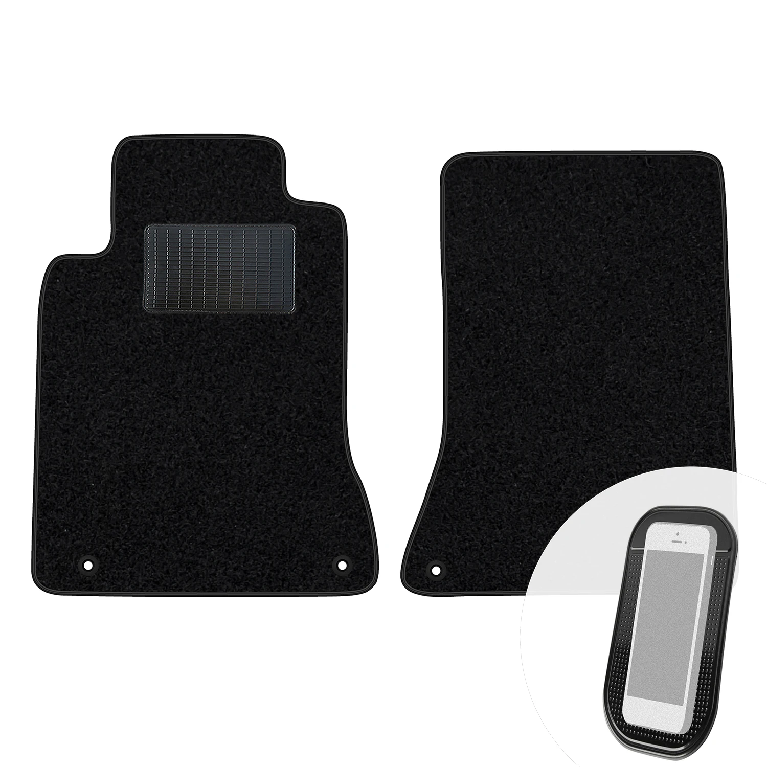 Veloursmatten Przody Zwart voor Toyota Prius Plus 2011- 7-zits