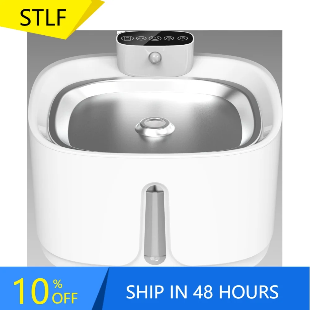 

STLFHot Selling Modern Stainless Steel Automatic Cat Dog Water Dispenser Smart Wireless Induction Unplugged Pet Water Solid Patt