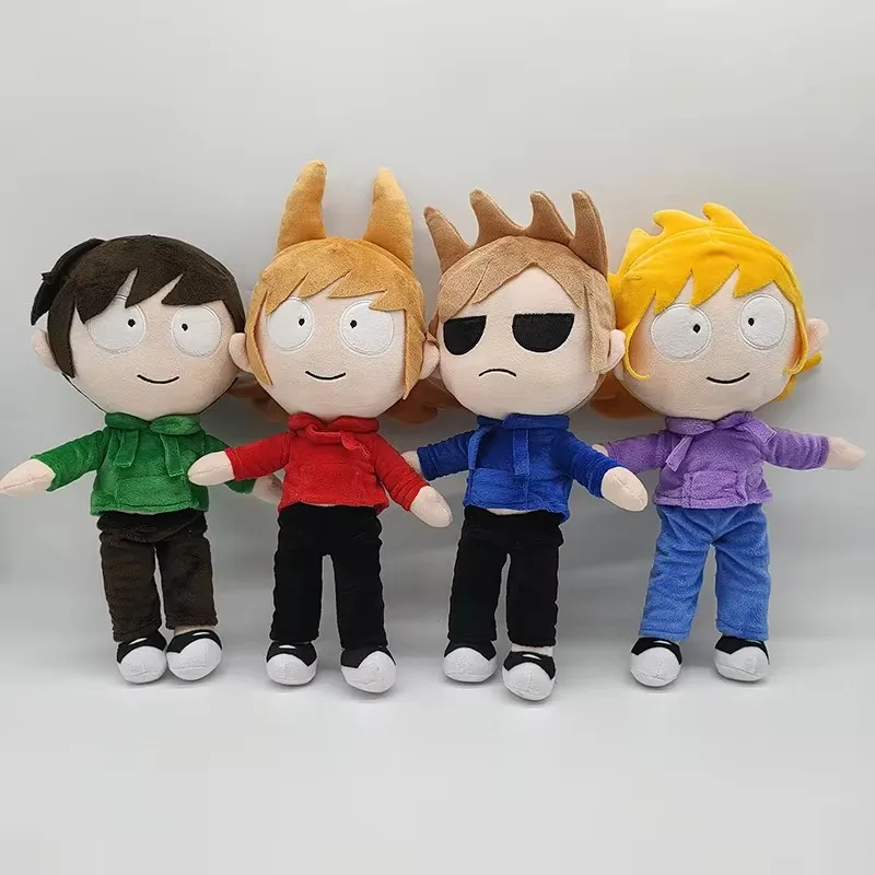 4pcs/set Tom Eddsworld Plush Toys Cute Tord Eddsworld Figure Plush Dolls Baby Soft Stuffed Toys Pillows For Children XMAS Gifts