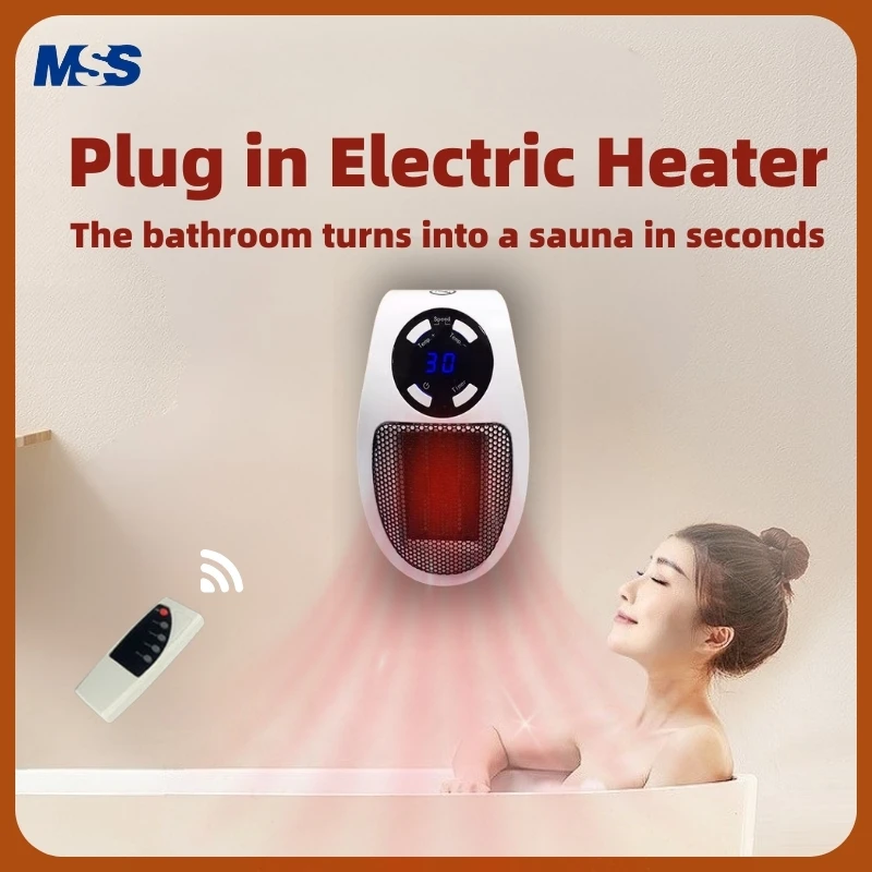 

Портативный обогреватель MSS 500 Вт, удобный комнатный обогреватель с дистанционным управлением, настенный обогреватель для зимы, внутреннее отопление, быстрый и теплый